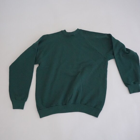 Vintage Sunbelt Green Poinsettia Pinecone Holiday Floral Sweatshirt Christmas XL - Picture 9 of 9